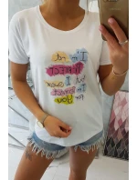 Halenka s potiskem Perfektní bílá