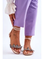 Dámské sandály s ozdobnými Béžove model 21613343 - Boto