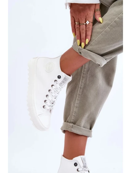 Dámské Tenisky Big Star Vysoké Zateplené Bílé Dámské Tenisky Big Star Vysoké Zateplené Bílé