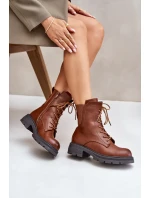 Zateplené Kotníkové Boty Workery Na Zip Hnědé Leairae Zateplené Kotníkové Boty Workery Na Zip Hnědé Leairae