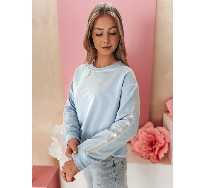 Dámská jednobarevná mikina LUMIVIA modrá FashionStreet BY1370