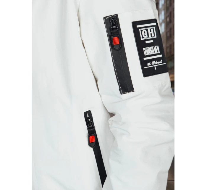 Pánská přechodná bunda bomber bílá FashionStreet TX5025