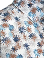 Pánská květinová bílá košile FashionStreet DX2646