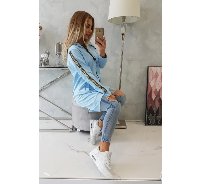 Mikina se zipem na zádech modrá