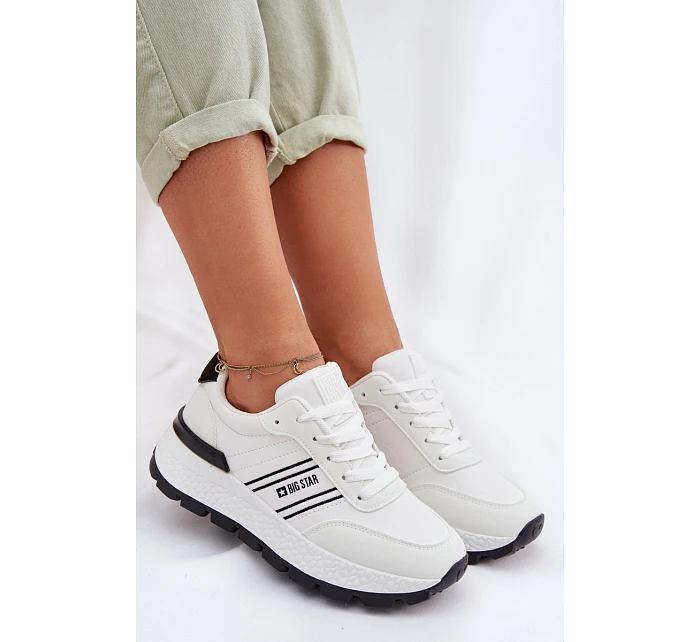 Dámské tenisky na platformě Big Star TT274882 Hi-Poly System Bílé Dámské tenisky na platformě Big Star TT274882 Hi-Poly System Bílé