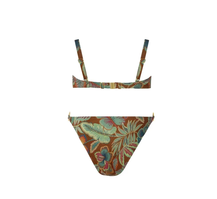 Dámské dvoudílné plavky Mykonos 1 S936MN2 zelené se vzorem - Self