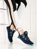 Klasické modré  tenisky dámské bez podpatku