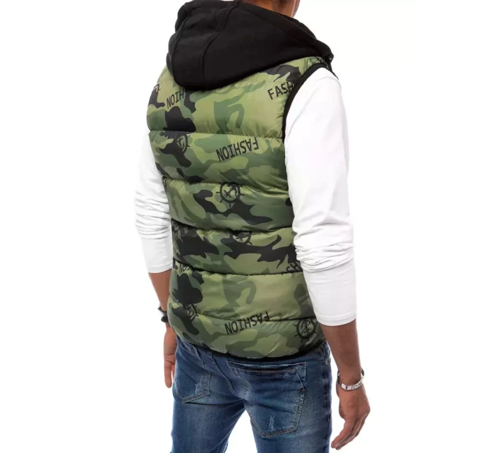 Pánská prošívaná kamuflážová vesta FashionStreet TX4106