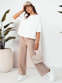 Dámské široké kalhoty RITES béžové FashionStreet UY2007