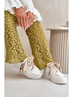 Dámské Tenisky Na Platformě S Dekorativním Šněrováním Bílé Mistra Dámské Tenisky Na Platformě S Dekorativním Šněrováním Bílé Mistra