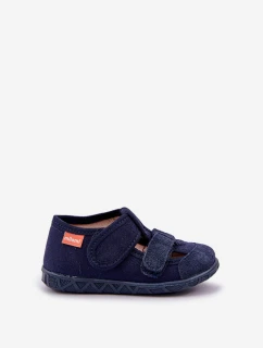 Dětské Pantofle Na Suchý Zip Tmavě Modré model 21682727 - Milami
