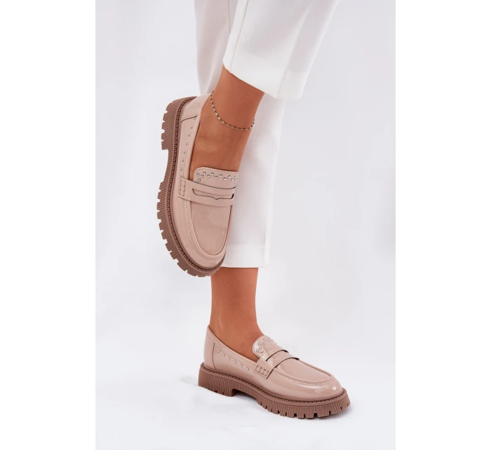Dámské Lakované Mokasíny Se Béžové model 21689621 - Boto Dámské Lakované Mokasíny Se Béžové model 21689621 - Boto