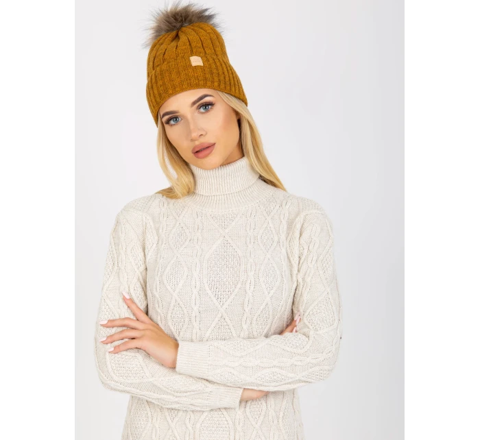 Dámská čepice JK CZ 8.71 tmavě žlutá