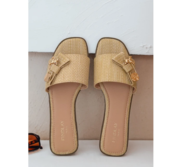 TEDDYLUXE beige FashionStreet dámské žabky ZY0955