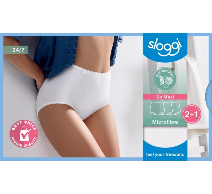 sloggi 24/7 Microfibre Maxi C3P - WHITE - SLOGGI WHITE - SLOGGI sloggi 24/7 Microfibre Maxi C3P - WHITE - SLOGGI WHITE - SLOGGI