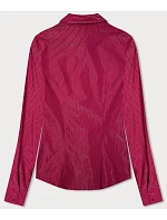 Tmavě růžová dámská halenka se proužky model 18471278 - Forget me not FASHION Tmavě růžová dámská halenka se proužky model 18471278 - Forget me not FASHION