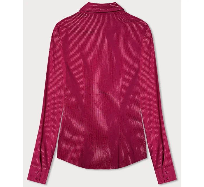 Tmavě růžová dámská halenka se proužky model 18471278 - Forget me not FASHION