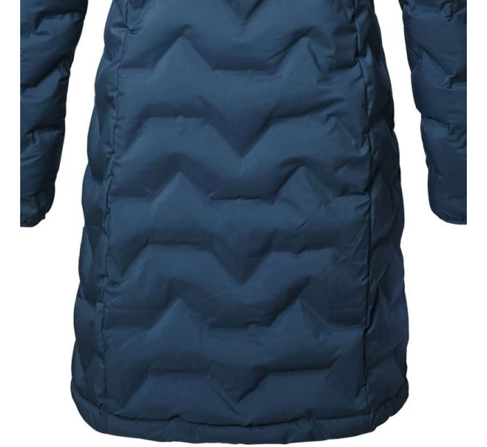 Dámská zimní bunda Killtec KOW 9 prošívaná bunda s kapucí dlouhá nepromokavá modrá (41806/744)