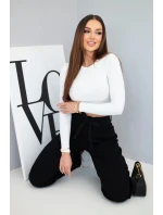 Dámské džíny s vysokým pasem a páskem černé