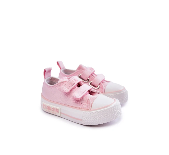 Dětské látkové tenisky se suchým zipem BIG STAR model 21594938 Růžová - Big Star Shoes Dětské látkové tenisky se suchým zipem BIG STAR model 21594938 Růžová - Big Star Shoes