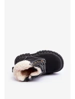 Dětské Trapery Botky Na Zip s Kožušinou Černé Marialee Dětské Trapery Botky Na Zip s Kožušinou Černé Marialee
