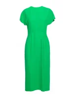 S398 Tužkové šaty s rozparkem na boku - zelené S398 Tužkové šaty s rozparkem na boku - zelené