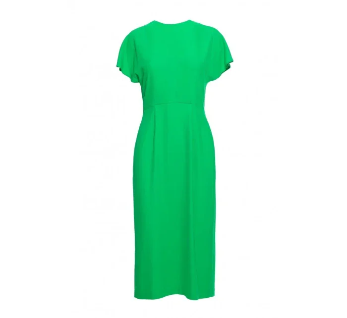 S398 Tužkové šaty s rozparkem na boku - zelené S398 Tužkové šaty s rozparkem na boku - zelené