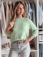 Dámský oversize svetr SOFTICAN světle zelený FashionStreet MY2433 Dámský oversize svetr SOFTICAN světle zelený FashionStreet MY2433