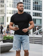 Tshirt męski czarny model 22126303 - FashionStreet