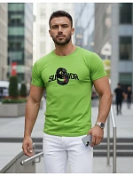 Pánské tričko SUPERIOR s potiskem limetkově zelené FashionStreet NX5015R Pánské tričko SUPERIOR s potiskem limetkově zelené FashionStreet NX5015R