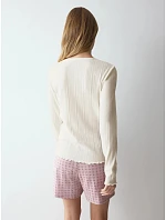 Versatile Rib Top LSL - Silk White - TRIUMPH Silk White - TRIUMPH