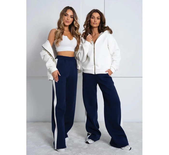 modrý hrubší dámský bavlněný komplet s rozepínací mikinou model 20905694 - Moon