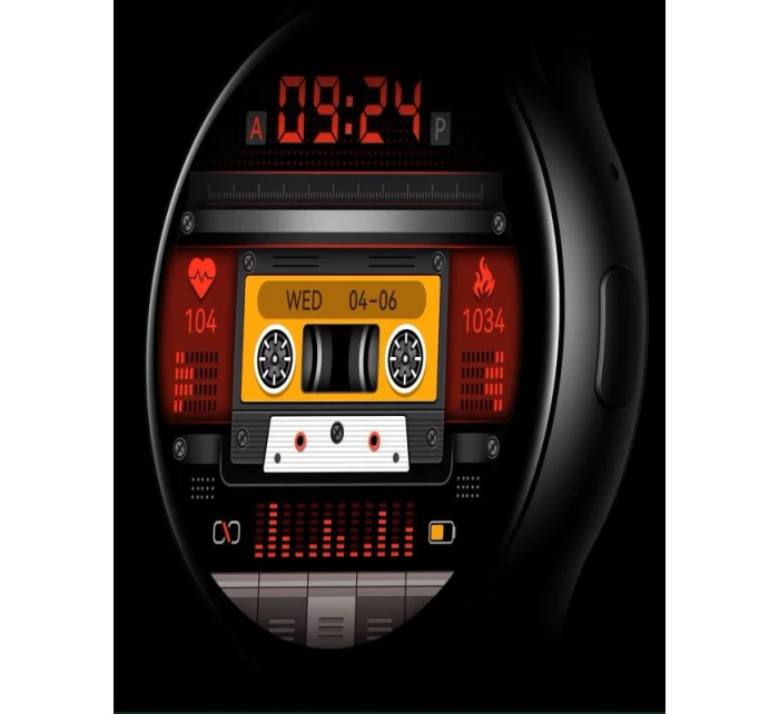 Chytré hodinky RUBICON RNCF11 Black SMARUB240