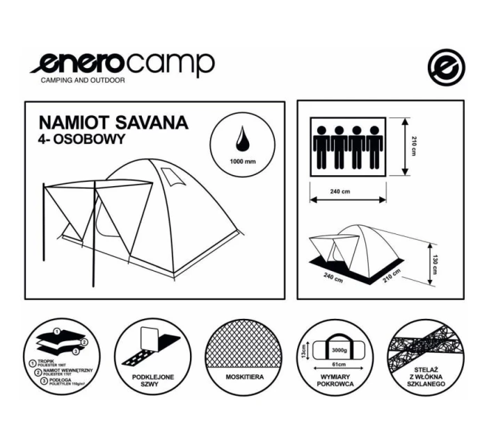 Stan pro 4 osoby cm model 21827152 - Enero Camp Stan pro 4 osoby cm model 21827152 - Enero Camp