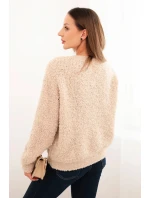 Svetr dámský z měkkého mohairu béžový Svetr dámský z měkkého mohairu béžový