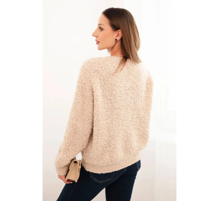 Svetr dámský z měkkého mohairu béžový Svetr dámský z měkkého mohairu béžový