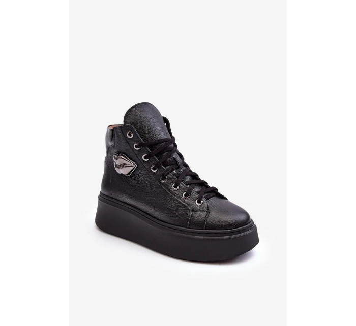 Dámské vysoké tenisky na zip Lemar černé model 21637694 - Boto Dámské vysoké tenisky na zip Lemar černé model 21637694 - Boto