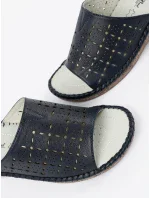 Jedinečné nazouváky dámské tmavě modré na klínku Jedinečné nazouváky dámské tmavě modré na klínku