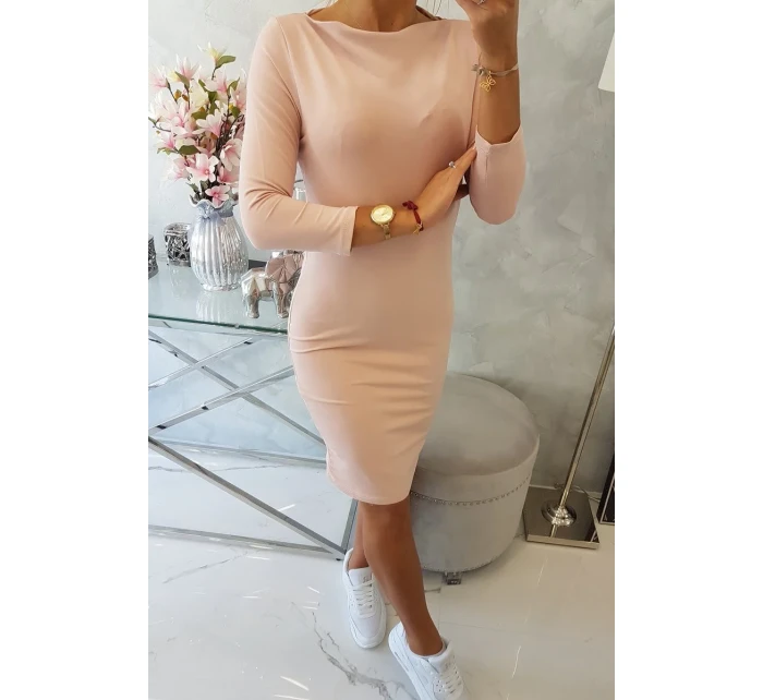 Klasické šaty tmavě pudrově růžové