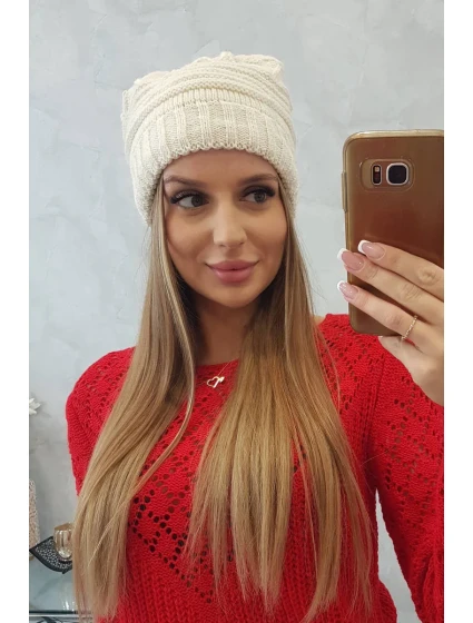 Dámská čepice Łucja K337 ecru Dámská čepice Łucja K337 ecru