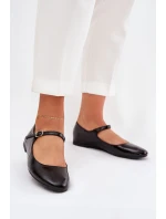 Lakované Baletky S Páskem Černé model 21687377 - Boto Lakované Baletky S Páskem Černé model 21687377 - Boto