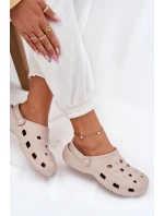 Dámské Pěnové Pantofle Béžové model 21698082 - Boto Dámské Pěnové Pantofle Béžové model 21698082 - Boto