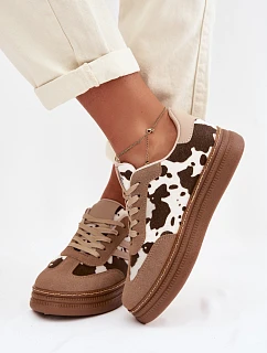 Dámské tenisky na platformě s tmavě béžové model 22039913 - Boto