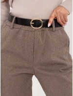 Spodnie IT SP model 21776378 ciemny bezowy - FPrice Spodnie IT SP model 21776378 ciemny bezowy - FPrice