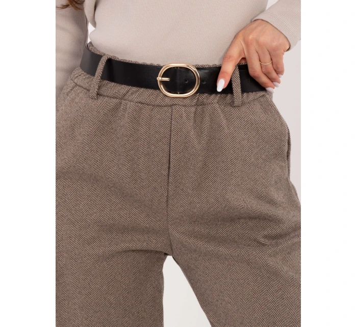 Spodnie IT SP model 21776378 ciemny bezowy - FPrice Spodnie IT SP model 21776378 ciemny bezowy - FPrice