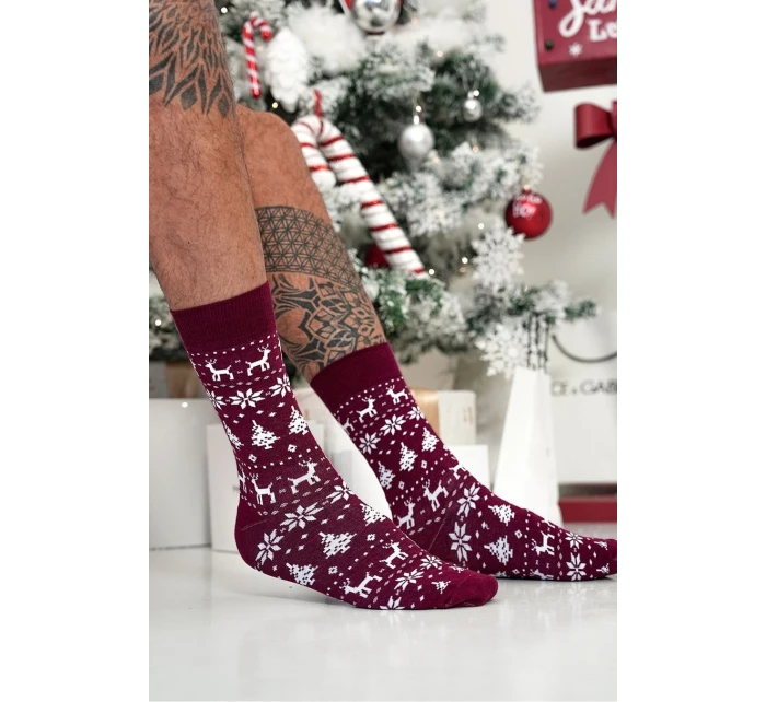 Pánské vánoční ponožky norský vzor 1290.026