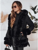 CITYGLANCE dámská zimní bunda s umělou kožešinou černá FashionStreet TY5045