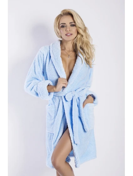 Dámský župan Eliza short light blue - DKAREN Dámský župan Eliza short light blue - DKAREN