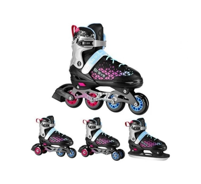 Kolečkové brusle 4 v 1 Pink velikost s velikosti model 21332891 - Nils Extreme Kolečkové brusle 4 v 1 Pink velikost s velikosti model 21332891 - Nils Extreme