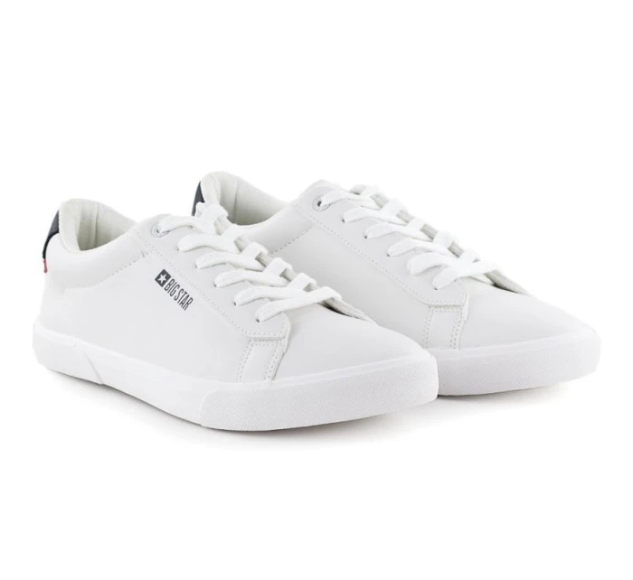 Pánské nízké tenisky z eko kůže bílé model 21906586 - Big Star